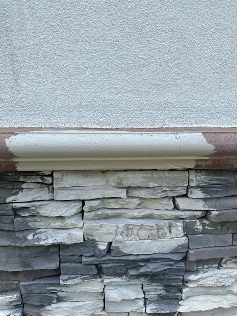 How To Limewash Stone Exterior, Exterior Masonry Paint, Stone Exterior Houses, Brick Fireplace Makeover, Stone Exterior, Masonry Paint, California Coastline, Lime Paint, Becki Owens