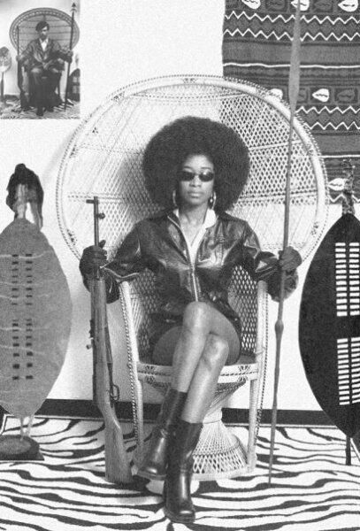 A black panther poses in a chair African History, Stevie Nicks, Hippies, Black Panthers, Black Panthers Movement, Black Panther Party, By Any Means Necessary, Vintage Black Glamour, Black Pride