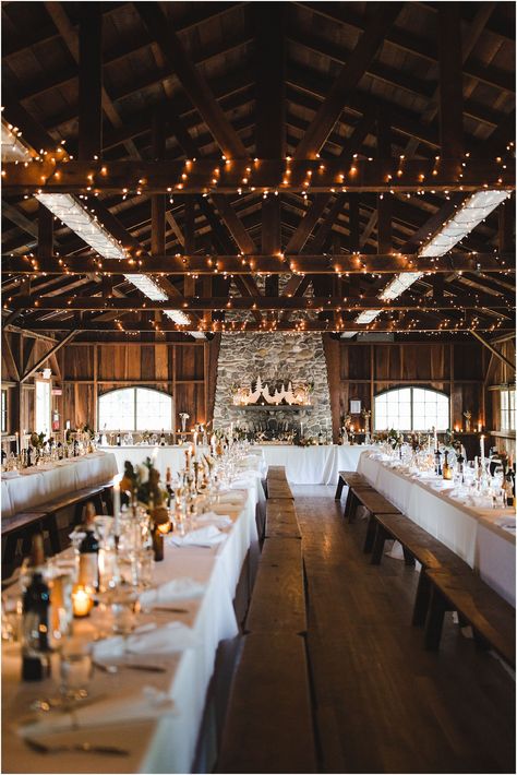 Rustic Wedding Locations, Mountain Lodge Wedding Reception, Ceremony In Front Of Fireplace, Modern Cabin Wedding, Log Cabin Wedding Reception, Elegant Camp Wedding, Indoor Cabin Wedding, Wedding At A Cabin, Summer Lodge Wedding