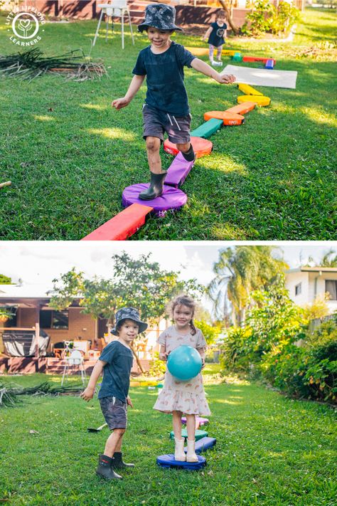 Outdoor play essentials by Little Lifelong Learners. Are you looking for outdoor toys your kids will love? We're sharing 4 must-have items for your backyard play area that will inspire hours of outdoor play, including a mud kitchen for kids, a messy sensory play area, imaginative play spaces, and gross motor toys. Read the blog post to learn our favourite outdoor toys and tips for outdoor play! Messy Sensory Play, Kitchen For Kids, Sensory Space, Mud Kitchen For Kids, Outdoor Play Space, Outdoor Learning Spaces, Suburban Home, Play Area Backyard, Toddler Outdoor