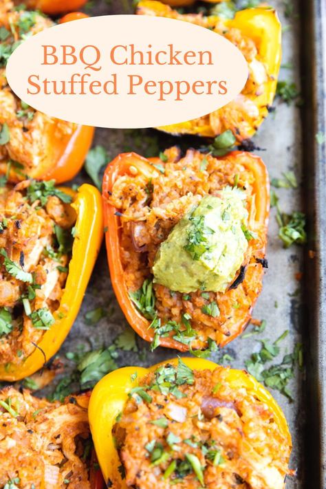 BBQ Chicken Grilled Stuffed Peppers are packed with flavor and great for meal prep! Plus, they're made without grains or dairy! Hawaiian Bbq Sauce, Paleo Lemon Cookies, Steam Chicken Recipe, Grilled Stuffed Peppers, Smoked Chicken Recipes, Gluten Free Bbq, Barbeque Chicken, Hawaiian Bbq, Chicken Grilled