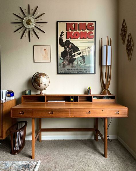 Dream Desk, Partners Desk, Office Nook, Lane Furniture, Mid Century Desk, Mid Century Furniture, Mid Century Modern Design, Mid-century Modern, Home Office