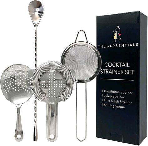 The Best Home Bar Tools to Make Hot Cocktails Cocktail Strainers, Hawthorne Strainer, Ice Fruit, Fine Mesh Strainer, Bar Tool, Whiskey Sour, Mesh Strainer, Stainless Steel Bar, Gongs