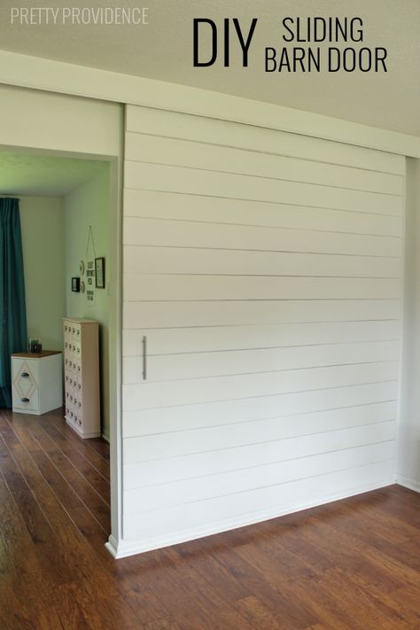 DIY Sliding Barn Door - an awesome modern addition to your home & this is a really affordable way to do it. Barn Door Projects, Renovation Tips, Diy Sliding Barn Door, Diy Barn Door, Doors And Hardware, Sliding Barn Door Hardware, Interior Barn Doors, Barn Doors Sliding, Sliding Barn Door