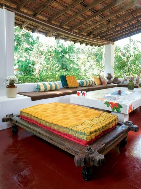 Interior Elements, Asian Landscape, Terrace Decor, Indian Home Design, Indian Home Interior, Ethnic Home Decor, House Outdoor, Designing Ideas, Kerala House Design