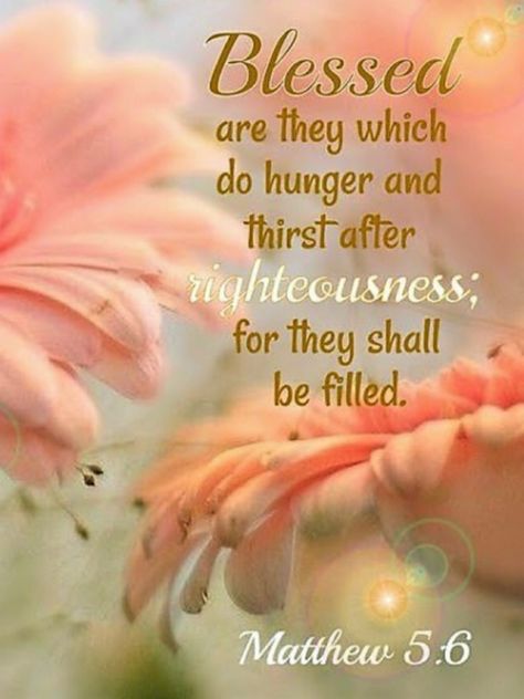 Matthew Scriptures, Hunger And Thirst For Righteousness, Woord Van God, Beautiful Bible Verses, Biblical Verses, Verses Quotes, Biblical Quotes, Inspirational Bible Verses, Favorite Bible Verses