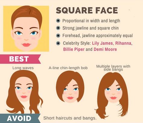 Face Hairstyles, Strong Jawline, Haircut For Face Shape, Parting Hair, Haircut For Square Face, Long Face Shapes, Square Face Hairstyles, Face Shape Hairstyles, Square Face Shape