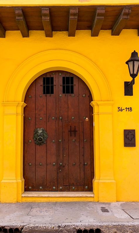 Beach House Exterior Colors, Entryway Door, When One Door Closes, Gorgeous Doors, Door Entryway, Casas Coloniales, Yellow Houses, Door Gate, Unique Doors