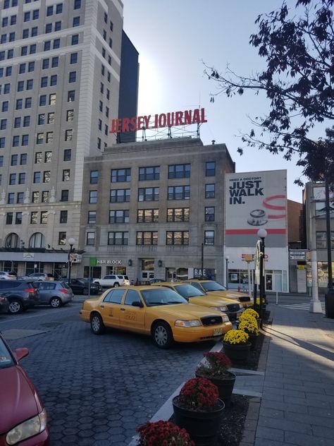 The offices of the Jersey Journal, Jersey City. NJ. New Jersey Aesthetic, Newark New Jersey, Jersey City, City Wallpaper, Modern City, Future Life, City Aesthetic, New Jersey, University