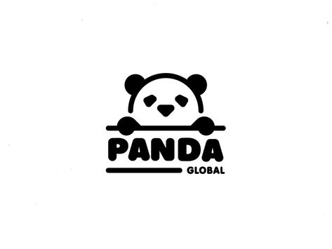 Panda Logo by Jithesh Lakshman Panda Logo Design Ideas, Logo Panda, Panda Logo Design, Cute Animal Logo, Toy Logo, Panda Logo, Chinese Panda, Toys Logo, Art Blue