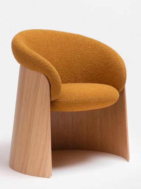 Ginger | Ondarreta Wood Armchair, Sebastian Herkner, Side Table With Storage, Wood Arm Chair, Fabric Seat, Sofa Armchair, Harris Tweed, Bench Table, Architecture Project