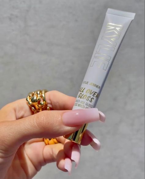 Lip Gloss Nails, Gloss Nails, Jenner Nails, Fancy Cosmetics, Kylie Nails, Kylie Jenner Nails, Kylie Makeup, Long Square Nails, Cute Nails For Fall