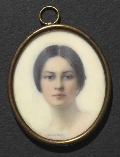 An Art Student of Paris, 1899 - Martha S. Baker (American, 1871-1911) - Cleveland Museum of Art Portrait Jewelry, Art Student, Miniature Portraits, John Smith, Cleveland Museum Of Art, American Painting, Art Organization, Vintage Portraits, Woman Painting