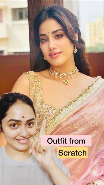 Half Saree Inspiration, Saree Outfit From Scratch, Celebrity Saree Look, Saree From Scratch, Outfit From Scratch, Celebrity Inspired Outfits, December 27, Inspirational Celebrities, Saree Look