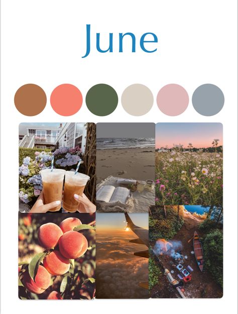 June June Aesthetic Month, June Collage, June Mood Board, June Vibes, June Moodboard, June Aesthetic, Aesthetic Collages, June Flower, What's My Aesthetic