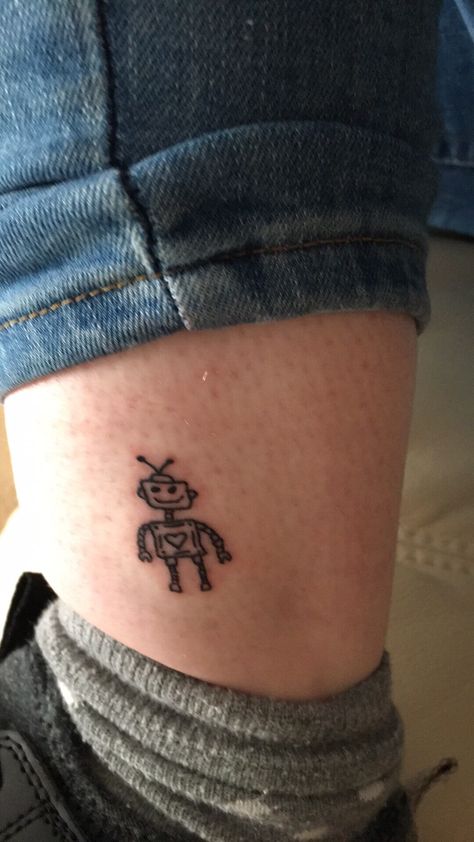 Robot Tattoo, They Left, Drawings Of Friends, Fish Tattoos, I Tattoo, Jesus Fish Tattoo, My Friend, Tatting, Tattoo Ideas