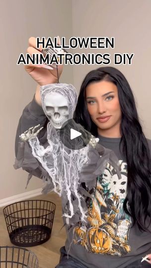 135K views · 51K reactions | Halloween Animatronic DIY 💀 #halloween #skeleton #dollartree #halloweendecor #halloweendiy | Lou Flores | Mark Mothersbaugh · Halloweentown Theme Dollartree Halloween Decor Diy, Skeleton Party Ideas, Diy Halloween Animatronics, Diy Halloween Skeleton, Lou Flores, Halloween Recipes Drinks, Dollar Tree Halloween Decor, Horror Crafts, Mark Mothersbaugh