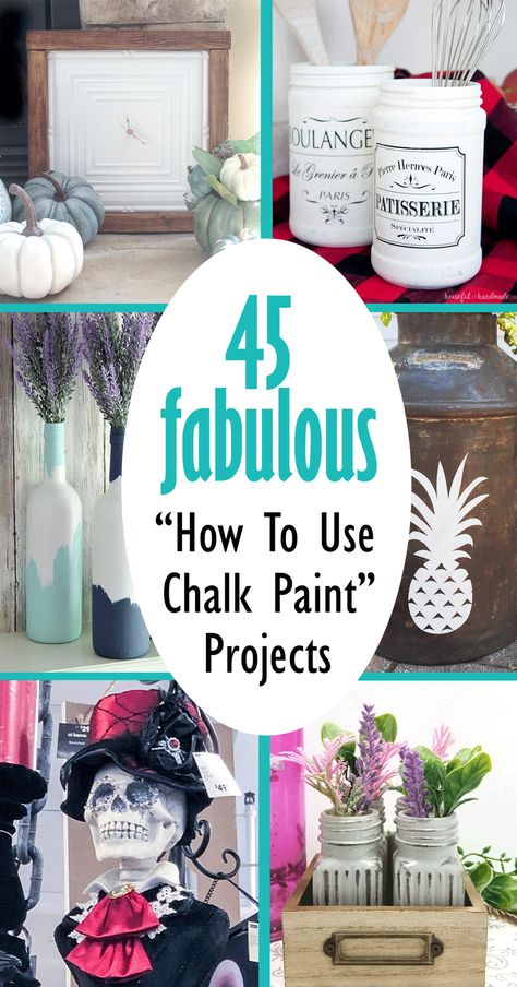 Spray Chalk, Chalk Spray Paint, Chalk Paint Tutorial, Chalk Paint Furniture Diy, Chalk Paint Makeover, Homemade Chalk, Chalk Crafts, Weathered Paint, Using Chalk Paint