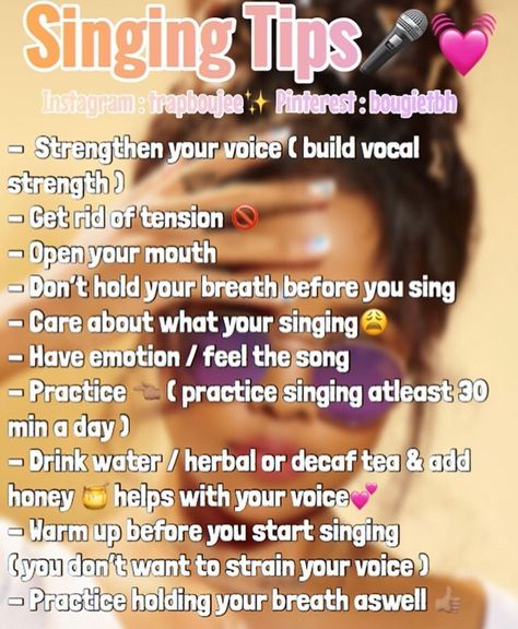 How To Get Better At Singing Tips, Girl Life Hacks Teenagers, Room Decor Girl, Learn Singing, Vocal Lessons, Teen Advice, Social Life Hacks, Acting Tips, Singing Tips