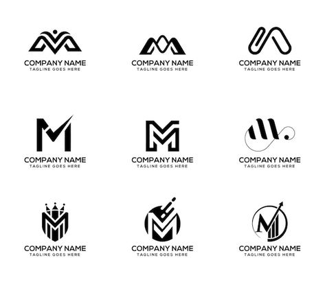 M M Logo Design, Letter M Typography, Mm Logo Design, M Logo Design Ideas, M Monogram Logo, Nm Logo, M Letter Logo Design, M Logos, Mamba Logo