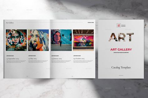 Art Catalogue Design Layout, Art Gallery Brochure, Art Catalogue Design, Exhibition Catalogue Design, Art Exhibition Catalogue, Gallery Catalogue, Catalog Layout, Catalogue Template, Catalog Design Layout