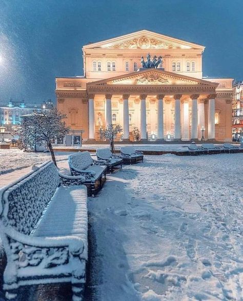 <The Bolshoi Theatre, Moscow, Russia>> Moscow Winter, Darkest Academia, Theatrical Scenery, Moscow Metro, Photo Lessons, Bolshoi Theatre, Russia Travel, Russia City, Moscow Russia