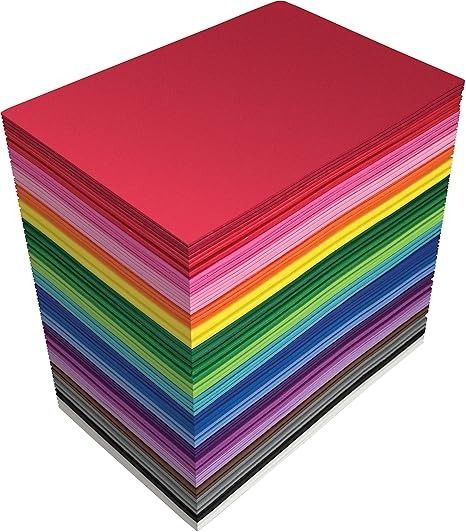 Amazon.com: Better Office Products 100 Pack EVA Foam Sheets, 5.5 x 8.5 Inch, Assorted Colors (20 Colors), 2mm Thick, for Arts and Crafts, 100 Sheets : Better Office Products: Arts, Crafts & Sewing Foam Sheet Crafts, Foam Boards, Craft Foam, Album Diy, Door Decorations Classroom, Kids Classroom, Foam Sheets, Scrapbooking Diy, Foam Crafts