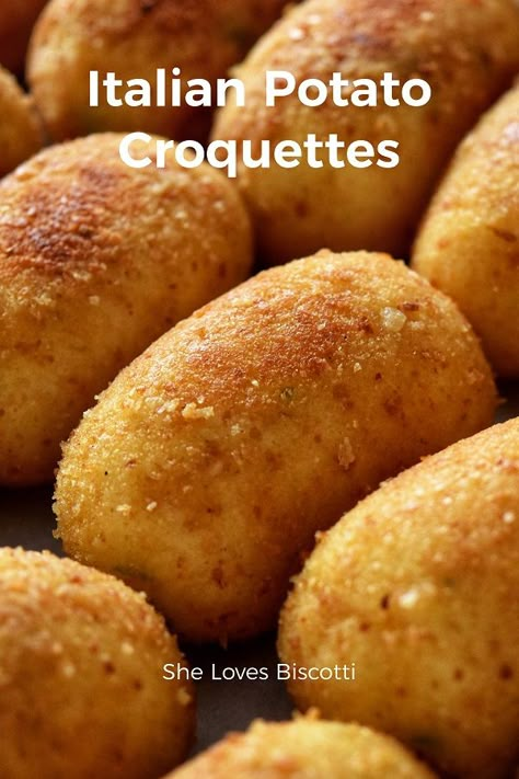 Best Italian Appetizers, Potato Croquette Recipe, Colombian Cuisine, Italian Potatoes, Italian Street Food, Croquettes Recipe, Potato Croquettes, Tandoori Masala, Potato Recipes Side Dishes