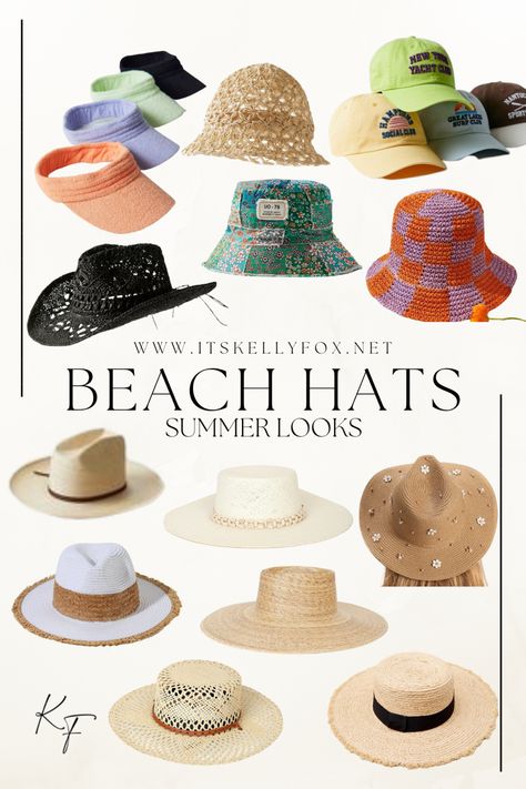 Summer Hats For Women 2023, Summer 2023 Hat Trends, Beach Bucket Hat Outfit, Beach Hats 2023, Best Beach Hats For Women, Bucket Hat Outfit Summer Beach, Straw Bucket Hat Outfit, Summer Hats 2023, Cute Beach Hats