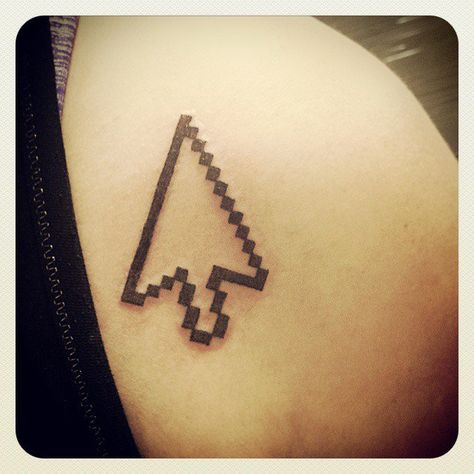 Pin for Later: Prepare to Geek Out Over These Tattoo Ideas Mouse Cursor Cursor Tattoo, Mouse Cursor, Time Tattoos, Geek Out, Beautiful Tattoos, Triangle Tattoo, Tattoo Ideas, Geek Stuff, Tattoos