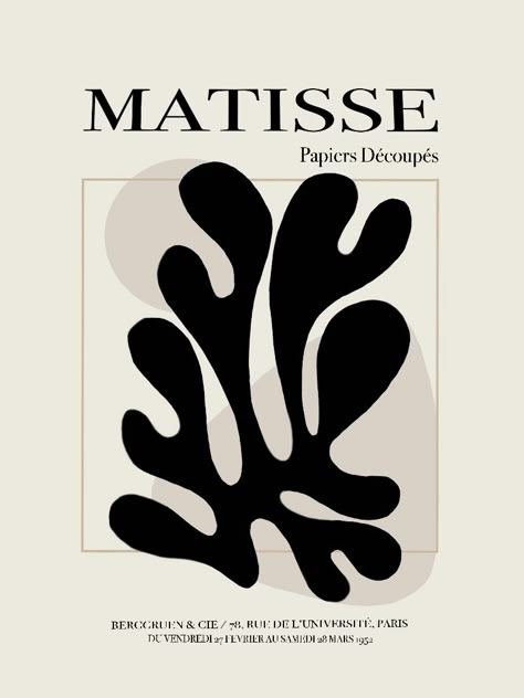 Henri Matisse | matisse art | matisse prints black and white | matisse wall art | printable wall art | black and white prints | abstract art | art prints | art inspiration | matisse poster | leaf cut-out by matisse poster | picture wall | matisse paintings | modern art | matisse paintings aesthetic | matisse cut-outs | matisse poster interior | matisse art print matisse schilderijen | matisse posters bedroom | matisse poster art | henri matisse paintings | line drawings | cut outs | flower Aesthetic Posters Matisse, Wall Collage Matisse, Matisse Wall Art Prints, Matisse Wall Art Bedroom, Picasso Paintings Aesthetic, Aesthetic Posters Wall Decor Black And White, Wall Collage Pictures Aesthetic Black And White, Mattise Art Black And White, White Aesthetic Posters For Bedroom