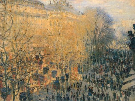 Boulevard Des Capucines, Group Painting, Monet Claude, Claude Monet Art, Monet Art, History Of Art, Unframed Wall Art, Famous Art, Museum Of Fine Arts