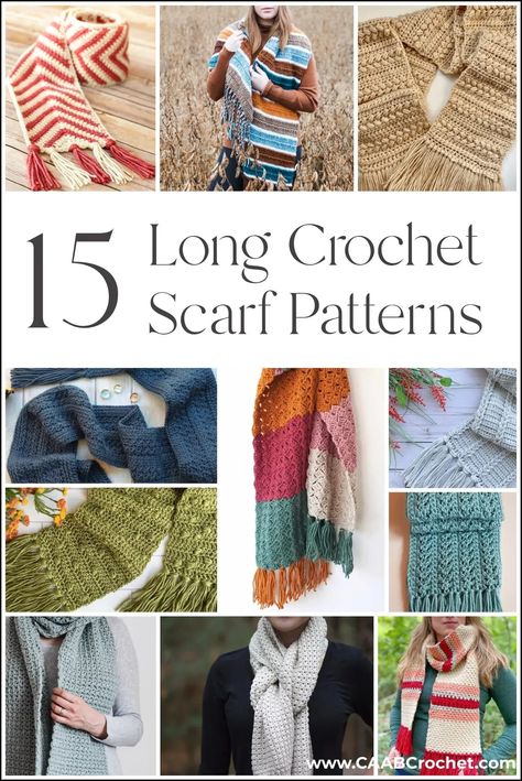 15 traditional style crochet scarf patterns to wrap around your neck! Crochet pattern round up from Cute As A Button Crochet & Craft! Crochet Neck Scarf, Crochet Blanket Scarf, Mrs Weasley, Funky Crochet, Cotton Yarn Crochet, Crochet Scarf Easy, Super Scarf, Cowl Patterns, Crazy Crochet