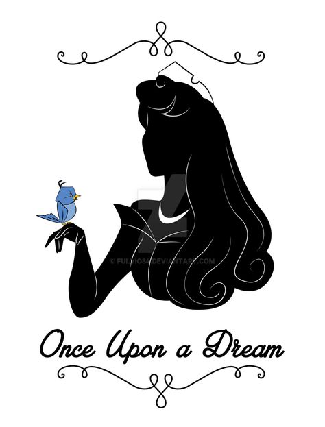 Once Upon a dream by Fulvio84 Draw Parrot, Disney Stencils, Disney Princess Silhouette, Disney Silhouette Art, Disney Silhouette, Easy Draw, Disney Silhouettes, Disney Princess Aurora, Disney Paintings