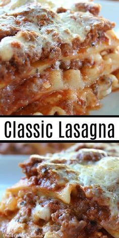 Classic Lasagna is a beef lasagna recipe that is hearty, extra cheesy, deliciously flavored and a family favorite easy meat lasagna recipe. Carrabas Lasagna, Lasagna Recipe With Boiled Noodles, Southern Living Lasagna Recipe, Lasagna Recipe 9x9 Pan, Egg Free Lasagna Recipe, Lasagna With Sausage And Beef, Basic Lasagna Recipe, Creamette Lasagna Recipe, Southern Lasagna Recipe