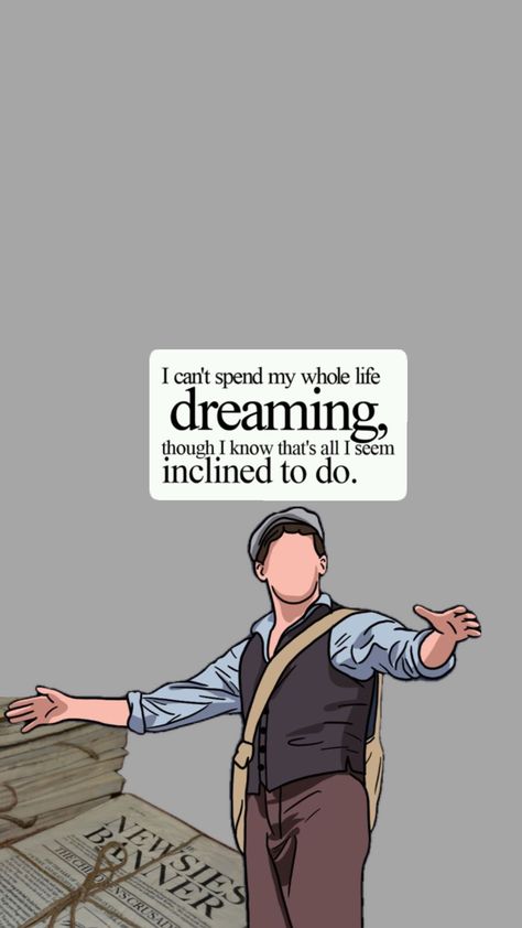 #newsies #newsiesbroadway #broadway #westend #musical Newsies Wallpaper, Broadway Quotes, Disney Lyrics, Musical Wallpaper, Holiday Homework, Memory Words, Theatre Nerds, Musical Art, Newsies