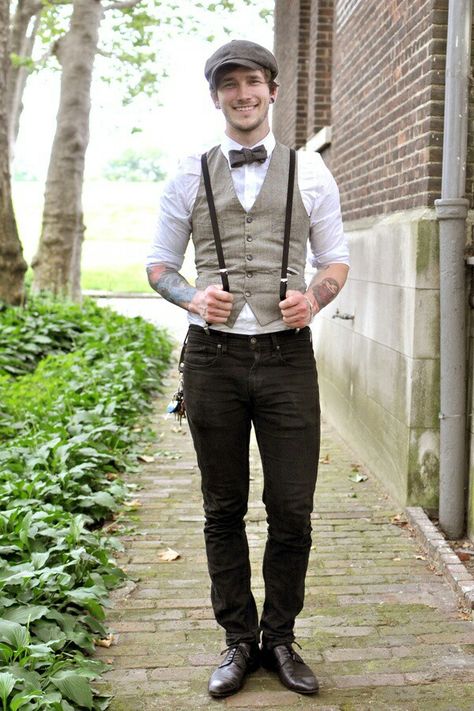 The outfit Groom Attire Vintage, Mode Rockabilly, Vintage Outfits Men, 1920s Mens Fashion, Vintage Groom, Black Pants Outfit, Mens Fashion Vintage, Americana Vintage, Festival Chic