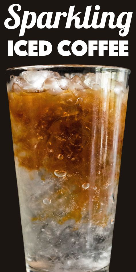 Strong Iced Coffee Recipe, Iced Coffee Pitcher Recipe, Sparkling Coffee, Sparkling Coffee Recipe, Boozy Iced Coffee Drinks, S Pellegrino Sparkling Water Recipes, Bottled Iced Coffee, Sparkling Water Recipes, Italian Cream Soda