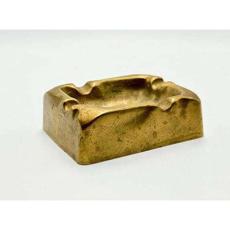 Mid-Century Modern Ashtray in Brass, Germany, 1960s, in Very Good conditions.  Designed 1960 to 1969 Ashtray Design, Modern Ashtray, Tabletop Design, Pinterest Room, Table Top Design, Apartment Decor Inspiration, Modern Country, Ashtrays, Carpentry