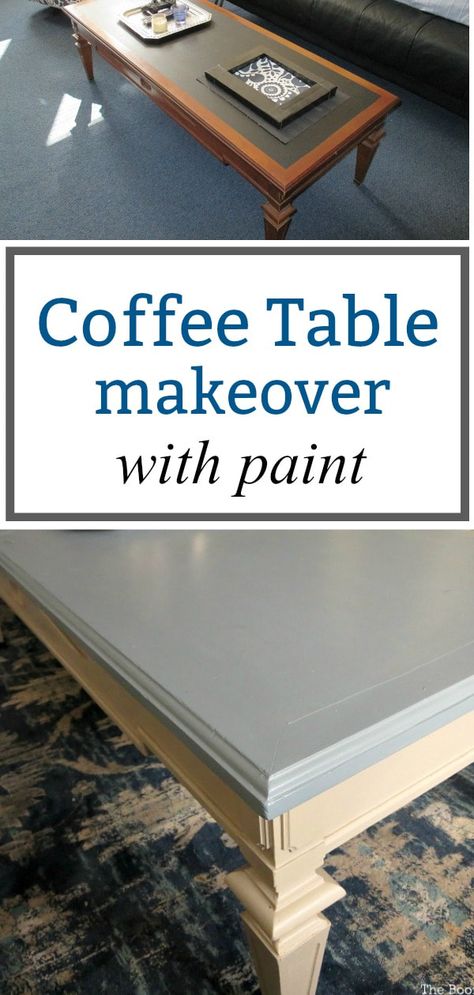 Coffee Table Makeover using Satin Enamel Paints, #furnituremakeover #DecoArtmedia #woodtable #Upcycle #SatinEnamelpaint #cozylivingroom #decorating How to Re-Invent your Old Coffee Table With Paint theboondocksblog.com Upcycling, Coffee Table Makeover Diy Paint, Painted Coffee Table Ideas Color Combos, Painting A Coffee Table, Coffee Table Refinish, Coffee Table Redo, Coffee Paint, Table Upcycle, Painted Coffee Table