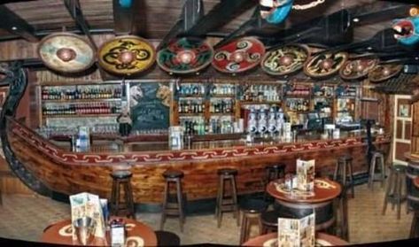 Viking Bar - ⚔️🗡️ Viking Bar, Viking Hall, Viking Man, Bistro Interior, Boat Bar, Viking Images, Viking House, Porch Bar, Brewery Design