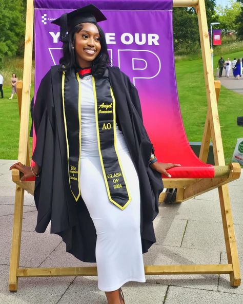 Graduate in style with a fully customised graduation stole. #classof2024 Graduation Stoles, Graduation Stole, Black Excellence, In Style, Nursing, Collage, Pins, Quick Saves, Black