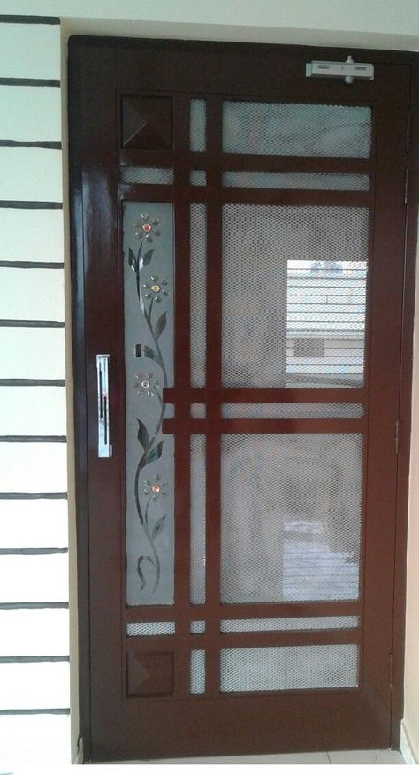 Jaali Door Design Wooden Double, Window Grill Design Modern Ideas, Grill Design Modern, Single Main Door Designs, Latest Door Designs, Grill Designs, Window Grill Design Modern, Flush Door Design, House Front Door Design