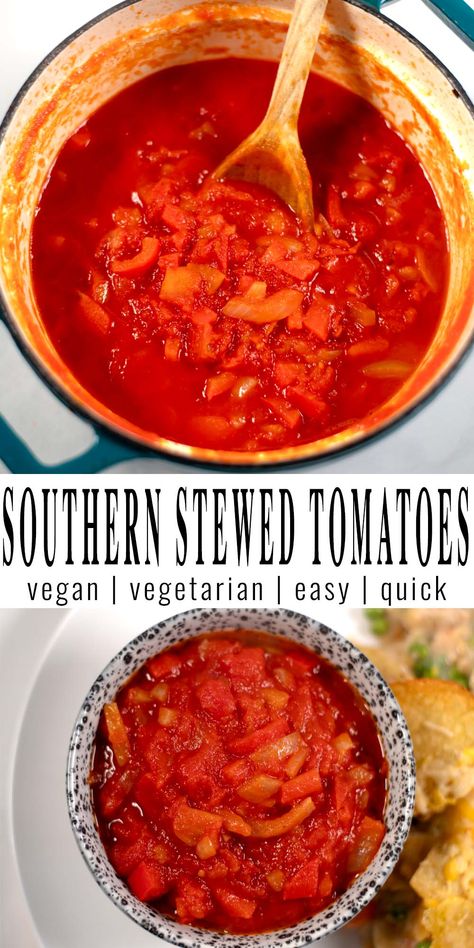 Best Southern Stewed Tomatoes Recipe Italian Stewed Tomatoes Recipe, Stewed Tomatoes Recipe, Stewed Tomato Recipes, Vegan Easter, Traditional Italian Dishes, Eating Vegan, Tomatoes Recipe, Grilled Tofu, Healthy Comfort