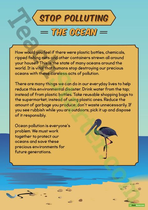 Sequencing Activity – Stop Polluting The Ocean (Persuasive Text) Ocean Pollution Activity, Persuasive Text Examples, Pollution Activities, Persuasive Letter, Persuasive Text, Teaching Multiplication, Explanation Text, Argumentative Writing, Ocean Pollution