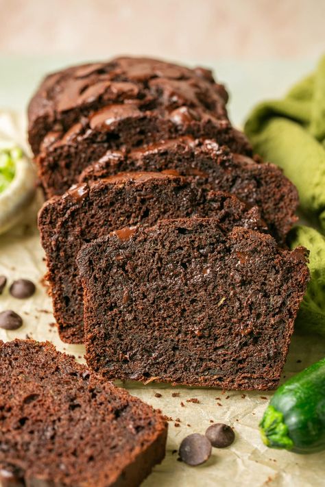 Double Chocolate Zucchini Bread • Kroll's Korner Coffee Pastries, Greek Yogurt Banana Bread, Yogurt Banana Bread, Chocolate Greek Yogurt, Cooking Kids, Yogurt Banana, Pastries Recipes, Zucchini Banana Bread, Chocolate Zucchini Bread