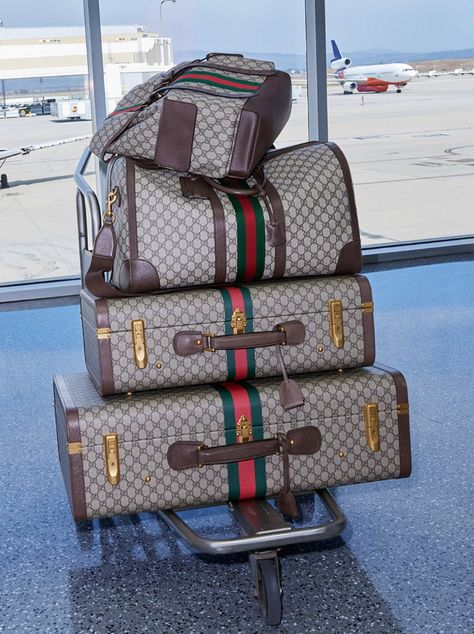 Shop Gucci Savoy medium suitcase … and other curated products on LTK, the easiest way to shop everything from your favorite creators. Luxury Luggage Sets, Gucci Luggage, Gucci Travel Bag, Gucci Ad, Gucci Campaign, Designer Suitcases, Designer Travel Bags, Gucci Travel, Luxury Luggage