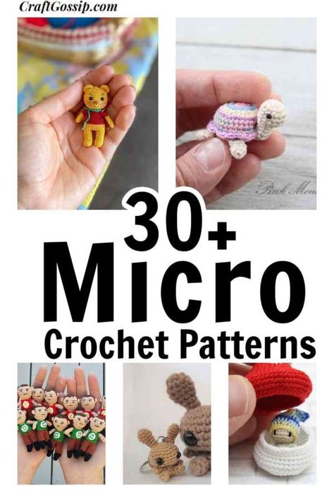 Minigurumi Free Pattern, How To Micro Crochet, Miniature Crochet Animals, Tiny Crochet Pattern Free, Argumini Crochet Free Pattern, Crochet Miniatures Pattern Free, Free Micro Crochet Patterns, Micro Amigurumi Free Pattern, Crochet Mini Toys