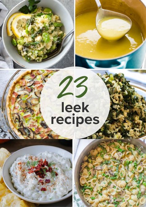 Leek Casserole Recipes, Leek Dinner Recipes, Recipes With Leaks, Recipes With Leeks Simple, Leek Risotto Recipes, How To Use Leeks, Stuffed Leek Recipes, Ground Beef And Leek Recipes, Recipes With Leeks Dinners