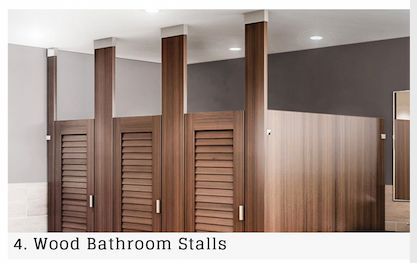 Maybe in white or gray Bathroom Stall Doors, Commercial Bathroom Designs, Commercial Bathroom, Stall Door, Toilette Design, Partition Door, Bathroom Partition, Restaurant Bathroom, Bathroom Stall